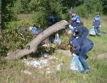 Уборка мусора в прибрежной зоне озера Яльчик и р. Ировка в Республике Марий Эл