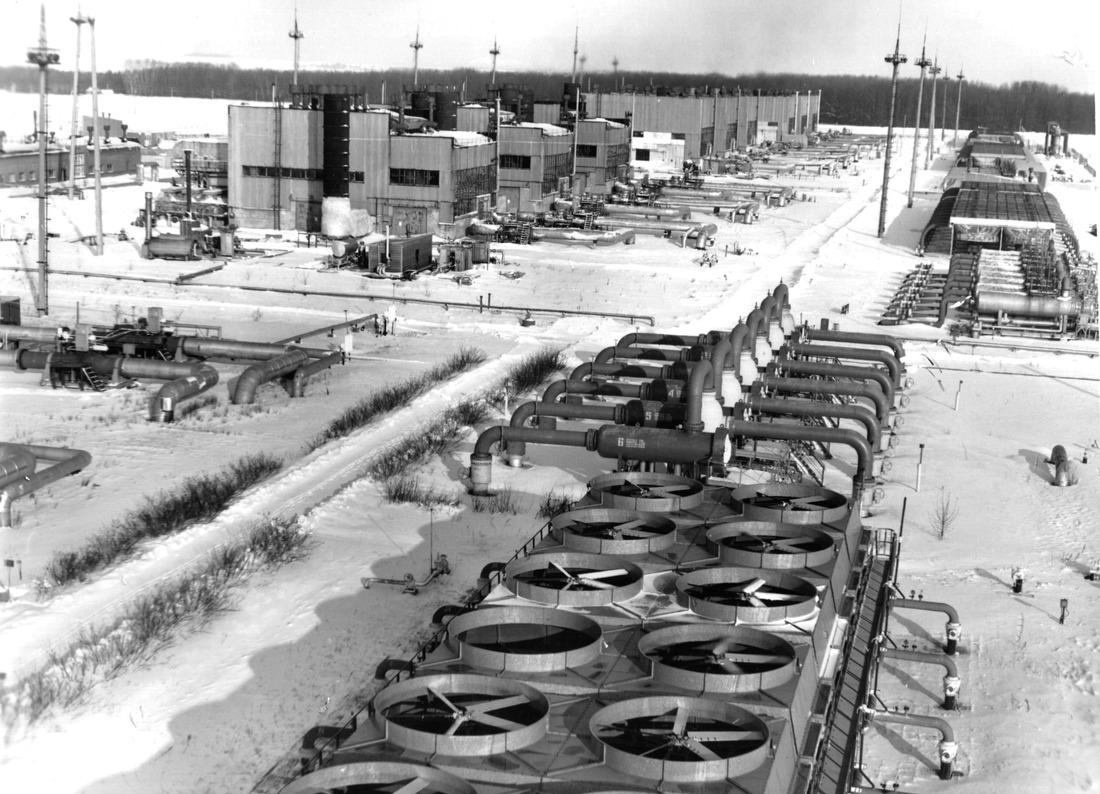 1989 г. Заволжское линейно-производственное управление магистральных газопроводов, в работе на полной мощности газопровод Уренгой-Ужгород, Ямбург-Елец 1, 2, Ямбург-Западная граница.